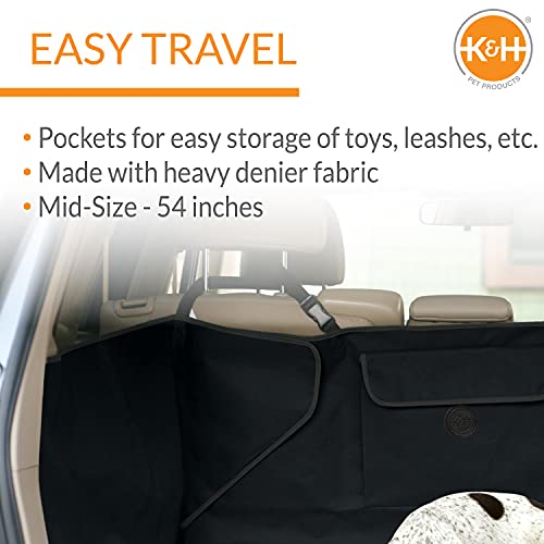 K&H Pet Products Quilted Cargo Cover Black Standard/Mid-Size Vehicle 54 Inches - color: Black, size: Standard/Mid-size Vehicle 54 Inches