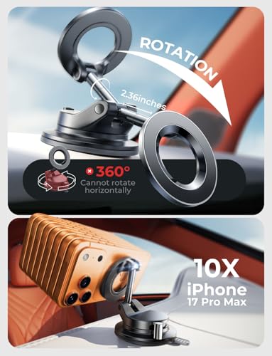 LISEN for Magsafe Car Mount, Magnetic Phone Holders for Your Car, Car Phone Holder Magnetic, Car Accessories for Women Men Ford Jeep Truck BMW, Gifts for iPhone 17 Pro Max 16 15 14 13 12, 2Pack