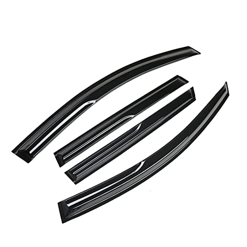 Smoke Tinted Tape-On Window Visors Rain Guards Compatible with Hyundai Santa Fe 2019 2020 2021 2022 2023 SE SEL Limited Calligraphy - size: 2019-2023 Hyundai Santa Fe