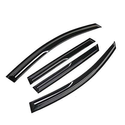 Smoke Tinted Tape-On Window Visors Rain Guards Compatible with Hyundai Santa Fe 2019 2020 2021 2022 2023 SE SEL Limited Calligraphy - size: 2019-2023 Hyundai Santa Fe