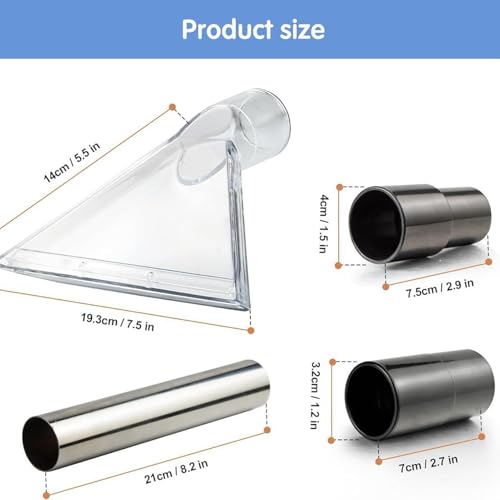 Car Detailing Vacuum Attachments - Clear Cleaner Nozzle | Wet Dry Vacuum Attachments - for Dorm Apartment Car Bedroom Sofa Blanket