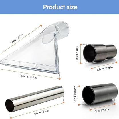 Car Detailing Vacuum Attachments - Clear Cleaner Nozzle | Wet Dry Vacuum Attachments - for Dorm Apartment Car Bedroom Sofa Blanket