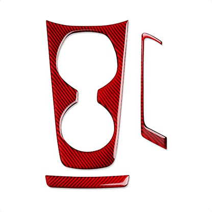 Car Water Cup Holder Sticker Carbon Fiber Decal Interior Trim for Chevrolet Camaro 2010 2011 2012 2013 2014 2015 Accessories - color: Water Cup Holder