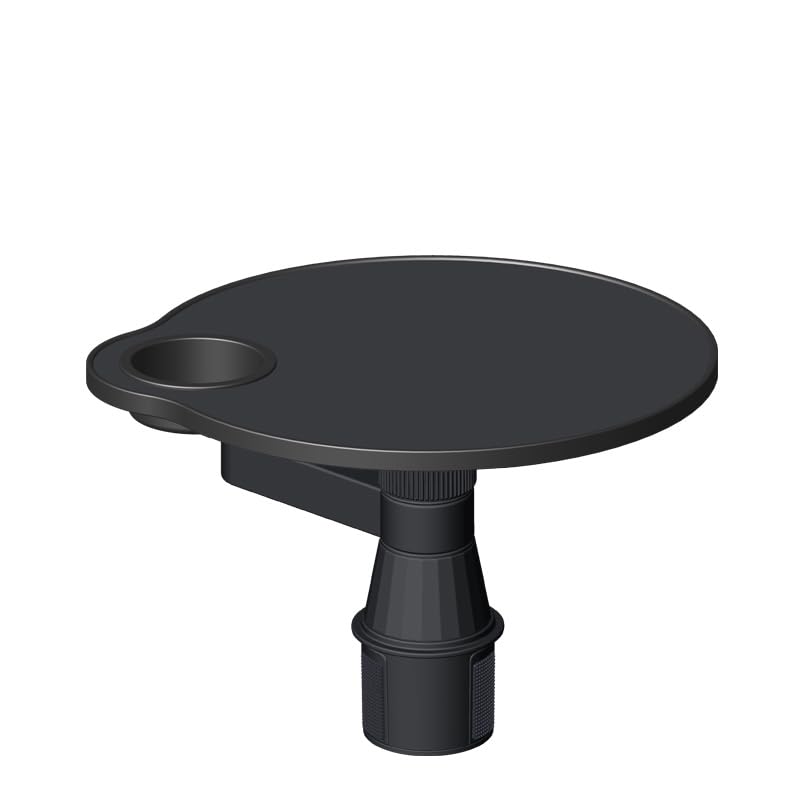 Car Tray Table, 360° Rotating Front Seat Laptop Desk with Adjustable Arm, Multifunctional Floating Table with Cup Holder for Driver & Passenger, Universal Fit 70–100mm(Midnight Black) - color: Midnight Black