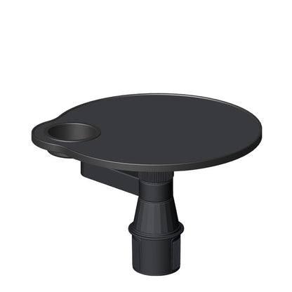 Car Tray Table, 360° Rotating Front Seat Laptop Desk with Adjustable Arm, Multifunctional Floating Table with Cup Holder for Driver & Passenger, Universal Fit 70–100mm(Midnight Black) - color: Midnight Black