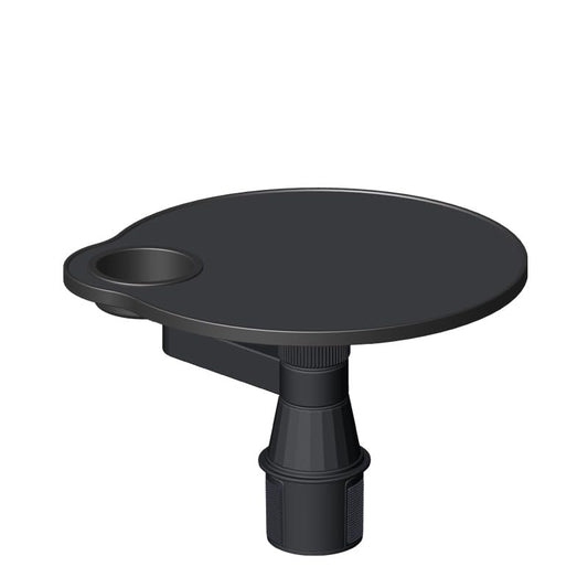 Car Tray Table, 360° Rotating Front Seat Laptop Desk with Adjustable Arm, Multifunctional Floating Table with Cup Holder for Driver & Passenger, Universal Fit 70–100mm(Midnight Black) - color: Midnight Black