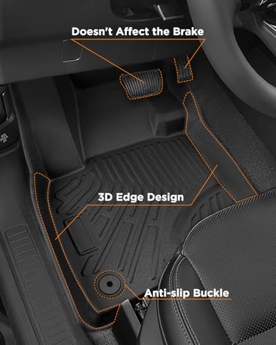 DrCarNow® Floor Mats Full Set for Ford Escape 2026 2025 2024 2023 2022 2021 2020(Not for Hybrid), Custom Fit All Weather TPE Liners with Cargo Mat & Backrest Protector for Car SUV Interior Accessories