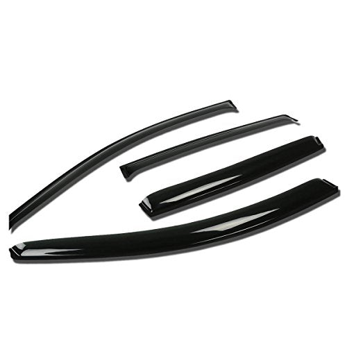 Auto Dynasty 4Pcs Tape-On Window Visor Compatible with 2007 2008 2009 2010 2011 Honda CR-V 2007-2011, Deflector Rain Guard, Acrylic Black - size: 07-11 Honda CR-V