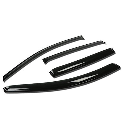 Auto Dynasty 4Pcs Tape-On Window Visor Compatible with 2007 2008 2009 2010 2011 Honda CR-V 2007-2011, Deflector Rain Guard, Acrylic Black - size: 07-11 Honda CR-V