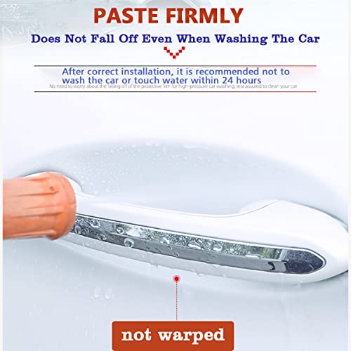 10Pcs Car Door Handle Scratch Protector Film Clear TPH Door Handle Cup Protector, Self-Adhesive Vinyl Anti-Scratch Cover, Universal Car Exterior Protection