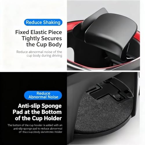 2-in-1 Car Air Vent Cup Holder and Cell Phone Mount, Anti-Spill Drink Slot & Fixed Angle Phone Clip, Universal Vehicle Organizer for Hands-Free Navigation