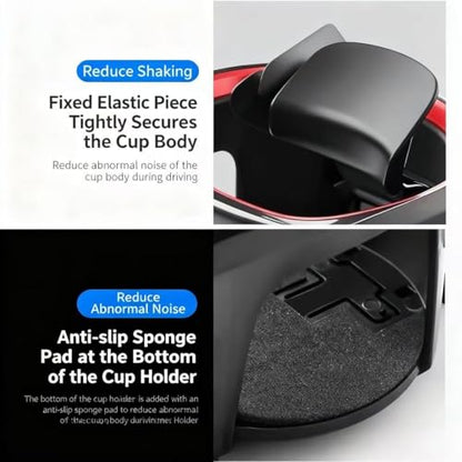 2-in-1 Car Air Vent Cup Holder and Cell Phone Mount, Anti-Spill Drink Slot & Fixed Angle Phone Clip, Universal Vehicle Organizer for Hands-Free Navigation