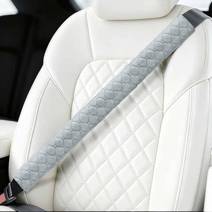 WSSROGY 24 Inch Long Car Seatbelt Cover, Soft Comfort Seatbelt Protector Pads Strap Protecting Neck Shoulder Clothes for Car SUVS Truck (Grey) - color: Smoke Gray