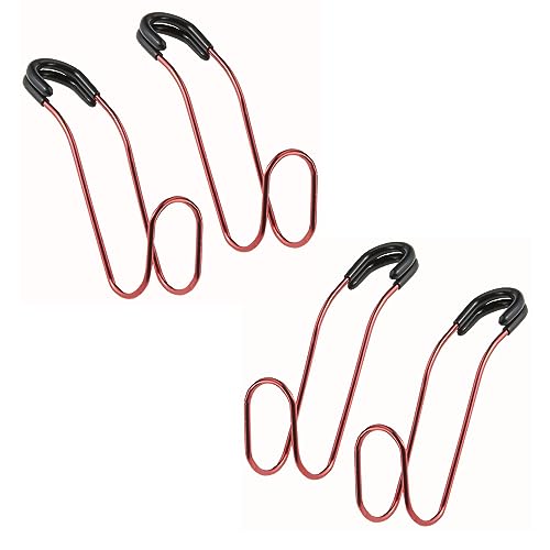 High Road Unbreakable Car Bag Hooks - Large Car Seat Hooks for Purse, Backpack, Coats, Hats and Heavy Bags up to 40 lbs - Secure Attachment Fits All Headrest Posts, 4-Pack