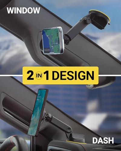 Scosche MagSafe Car Mount, Suction Cup Windshield Phone Mount/Magnetic Cell Phone Holder for Car Dashboard with Extended Arm Compatible with Popsocket, Cellphone Stand Compatible with iPhone, Samsung - size: 1 Pack, style: Window / Dash Extendo Suction