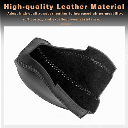 1pc Auto Car Gear Shift Handle Knob Cover Shift Lever PU Leather Protective Interior Accessories for Subaru Crosstrek 2018-2025(Black Stitches) - color: Black Stitches