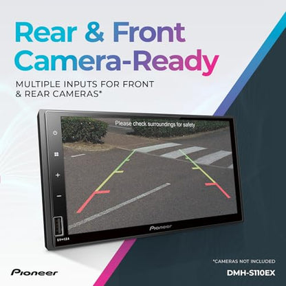 Pioneer DMH-S110EX 7" Double-Din Digital Multimedia Receiver - Built in Bluetooth, Smartphone Integration, Touchscreen, Rear Camera Input