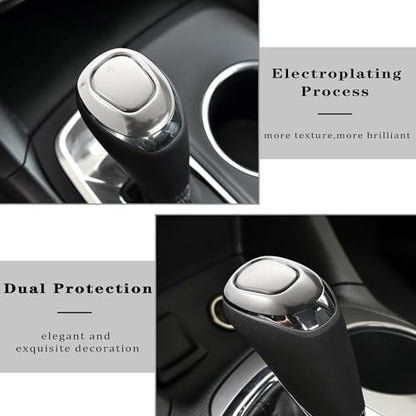 TOMALL Stainless Steel Car Gear Shift Knob Cover Compatible with Chevy Equinox 2018-2020 Malibu XL 2016-2020 Cruze 2017-2019 Shifter Panel Trim Gear Lever Cover for Car Accessories (Silver) - color: Silver