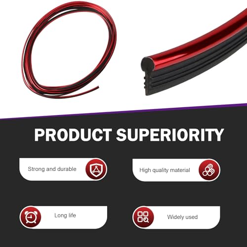 Electroplated Car Interior Trim Strip, 32.8ft Flexible DIY Dashboard & Door Molding Insert with Installation Tool, Car Interior Filler Insert Strips, Universal Fit for Most Vehicles (Red)