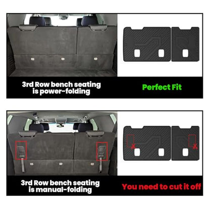 LASFIT Floor Mats & Cargo Liner 2015-2020 & Only 7/8 Seats (Not for 9 Seats) for Chevrolet Chevy Tahoe/GMC Yukon(Only Yukon, Not Fit Yukon XL), All Weather TPE Custom Fit Car Floor Liners - size: Floor Mats for Tahoe/Yukon/Escalade 2015-2020