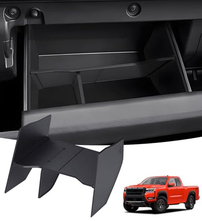 Glove Box Organizer Compatible with Nissan Frontier 2026 2025 2024 2023 2022, Interior Accessories Glove Box Compartment Insert Storage Dividers for 2022-2026 Frontier, Black - style: 13) Fits for Nissan Frontier 2022-2026