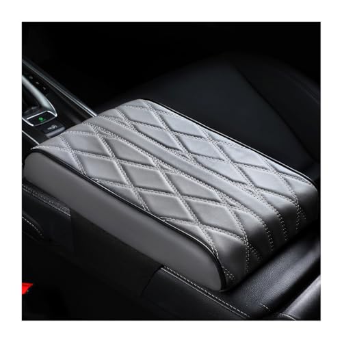 Osilly Car Armrest Cover, Auto Leather Waterproof Center Middle Console Cover Pad, Vehicle Memory Foam Armrest Seat Box Cushion Protector, Universal for SUV, Truck, RV and More (Gray) - color: Gray