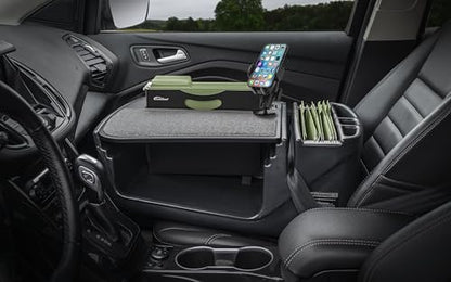 AutoExec AE-FMEF-PM-BT Efficiency FileMaster Car Desk for Your Vehicle Workstation and Mobile Office, Black with Phone Mount - color: Black, style: Desk, Phone Mount