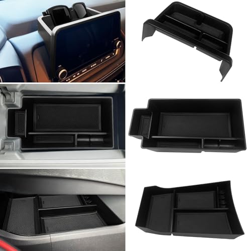 Zxiaochun 3PCS Center Console Organizer Compatible with 2021-2025 2026 Nissan Rogue S/SV/Rock Creek Accessories, Dashboard Tray Armrest Storage Box Lower Center Console Tray (Only Fit 8-Inch Screen) - size: 3PCS Center Console Tray