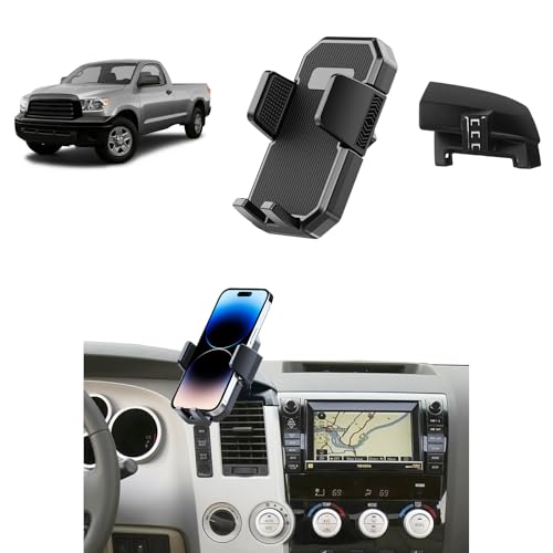 PZK Car Phone Mount for Toyota Tundra 2007 2008-2011 2012 2013 /Sequoia 2008-2011 2012 2013 Accessories Custom Air Vent Phone Holder Auto Lock Hands Free 360° Rotation Phone Automobile Cradles - color: Auto Lock, size: Tundra 2007-2013