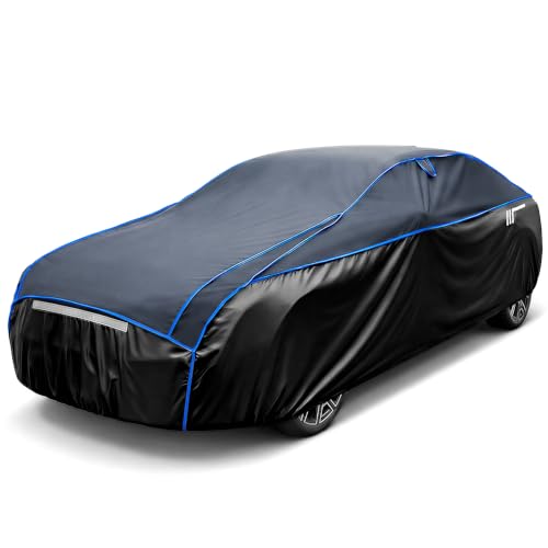 JOYTUTUS Hail Protector Car Cover for Sedan (194-208 inch), Thick EVA Padded Anti-Hail Cover, Waterproof All Weather Hail Protection Car Cover - size: Sedan (194-208 inch)