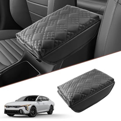 SKTU for 2026 Kia K4 Hatchback Center Console Cover for 2025 2026 Kia K4/2026+ Kia K4 Hatchback Armrest Cover Kia K4 2025 2026 Accessories Soft Console Cushion [Thicken] 2026 K4 Hatchback Seat Box Pad - color: 2025+ K4/2026+ K4 Hatchback Thicken