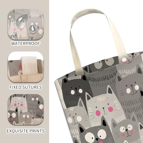 Cute Car Trash Bag, Hanging Car Organizer and Storage Bag, Trash Bin for Vehicle, Travelling, Camping - Cute Grey Cats - color: Cute Grey Cats