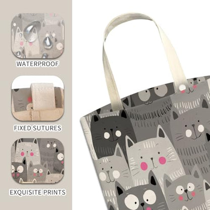 Cute Car Trash Bag, Hanging Car Organizer and Storage Bag, Trash Bin for Vehicle, Travelling, Camping - Cute Grey Cats - color: Cute Grey Cats