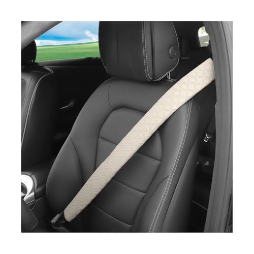 2PCS Extra Long Car Seatbelt Cover, 29.53 inches Soft Leather Vehicle Safety Seat Belt Strap Cushion, Comfortable Auto Shoulder Neck Chest Protection Pads Accessories, Extremely Long (White) - color: White/29 inches