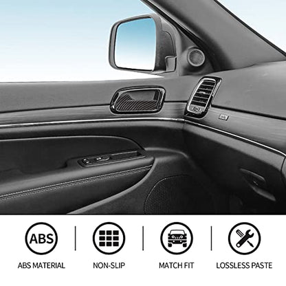 CheroCar for Jeep Grand Cherokee Inner Door Handle Bowl Trim Cover Decoration for Jeep Grand Cherokee 2011-2025, Interior Accessories (Carbon Fiber)