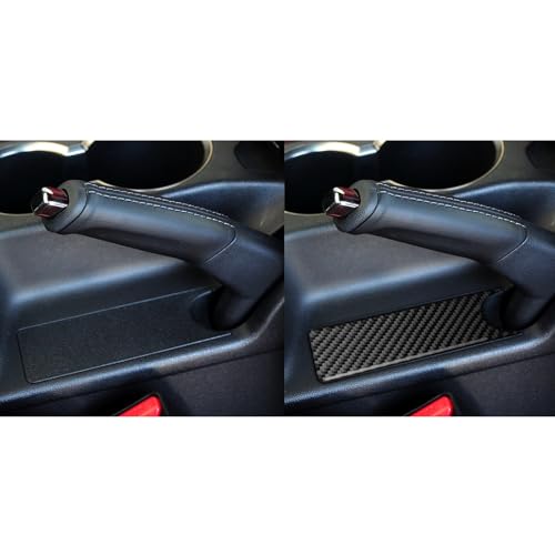 Parking Brake Cover Handbrake Panel Trim Stickers Decals Real Carbon Fiber Compatible with Hyundai Genesis Coupe 2013 2014 2015 2016 Interior Accessories - color: Handbrake Panel