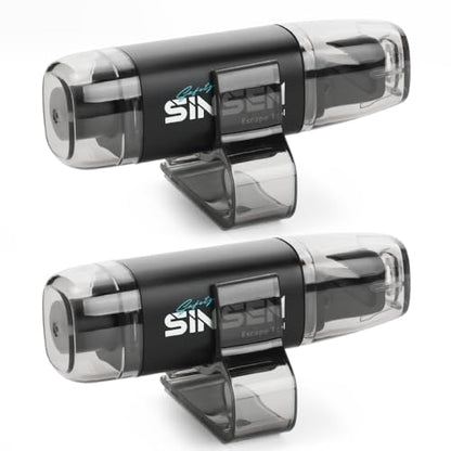 SINSEN Car Window Breaker Seat Belt Cutter Tool, Emergency Safety Hammer Tool to Break Glass, Portable Escape Kit, 2 Pack(Black) - color: Black