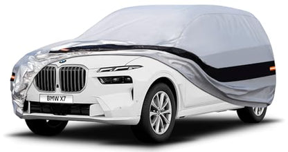10 Layers SUV Car Cover Custom Fit for BMW X7 (2018-2024) Waterproof All Weather for Automobiles, Outdoor Full Cover Rain Sun UV Protection.Silver - size: Custom Fit for BMW X7