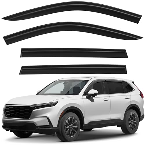 Window Deflectors Smoke Tinted Tape-On Side Window Vent Visor Deflectors Rain Guards Compatible with Honda CR-V (CRV) 2023-2026 - 4pcs. GW0564 - color: For CR-V 23-26
