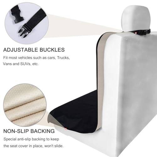 Back Seat Cover Waterpoof Rear Bench Towel Seat Cover for Gym Swimming Surfing Running, Non-Slip Rear Seat Protector Universal Fits Most Auto Truck Van and SUV (Bench Black) - color: Bench Black