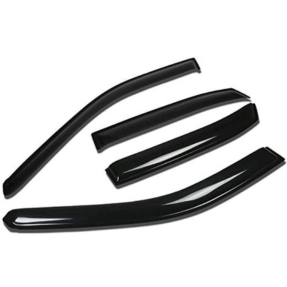 Auto Dynasty 4Pcs Tape-On Window Visor Compatible with 2000 2001 2002 2003 2004 Avalon 4-Door 2000-2004, Deflector Rain Guard, Acrylic Black - size: 00-04 Toyota Avalon 4-Door