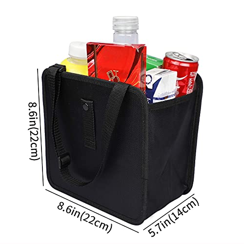 Foldable Hanging Car Trash Can - Large Capacity Waterproof Garbage Bag, Leakproof Storage Organizer for Camping, Interior Accessories (Black)