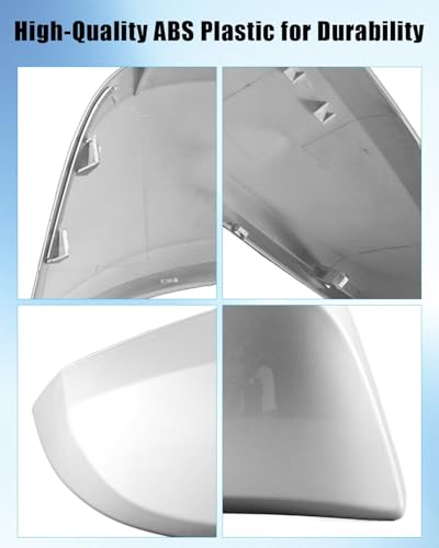 Mirror Cover Cap Right Passenger Side Fit for Toyota 4RUNNER 2013-2023 Fit for RAV4 SE XLE LTD 2013-2018 HV 2016 for Models Without a Side Camera Only, Silver 1D6 - size: Right Side