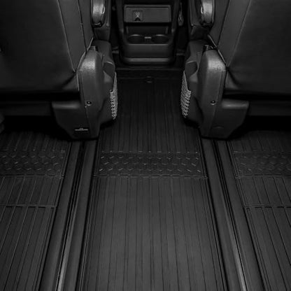 3W Floor Mat Fit Toyota Sienna 2021-2026 (Only for 8 Seat), TPE All Weather Custom Fit Floor Liner for Toyota Sienna LE/XLE, Full Cover Protection 2nd and 3rd Row Car Mats, Black - size: 1. Toyota Sienna 8 Seat|21-25|2-3 Row Floor Mats