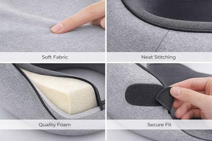 Neck Pillow, Memory Foam Travel Neck Pillow, All-Around Comfort & Reliable Support for Night Flights, Plane, Car and Home, Thoughtful Travel Gift