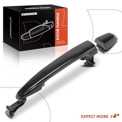 A-Premium Rear Driver or Passenger Exterior Sliding Door Handle Compatible with Toyota Sienna 2004-2010, Smooth Black, Replace# 6921308020PFM, 6922708040 - style: Rear Left or Right