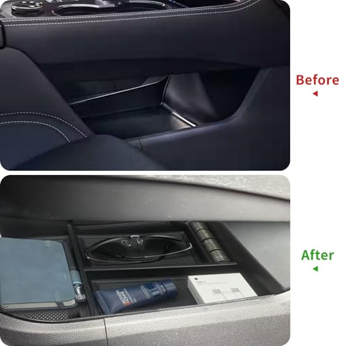 Zxiaochun Center Console Organizer Tray Compatible with Nissan Rogue 2021 2022 2023 2024 2025 2026 Accessories, Armrest Storage Box Insert Tray ABS Material (2PCS) - size: 2PCS Center Console Tray