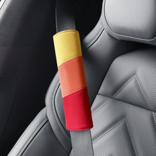 2Pcs Suede Universal Car Seat Belt Pads Cover Compatible with Toyota TRD Camry RAV4 Corolla Tacoma Interior Accessories (T)