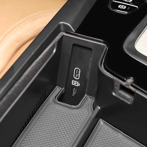 For Volvo Accessories Insert Armrest Tray Center Console Organizer, （2018-2026） xc60 （2015-2026） XC90 S90 S60 V60 V90 Middle Console Organizer Tray, Storage Box (XC90 XC60 S60 Box)