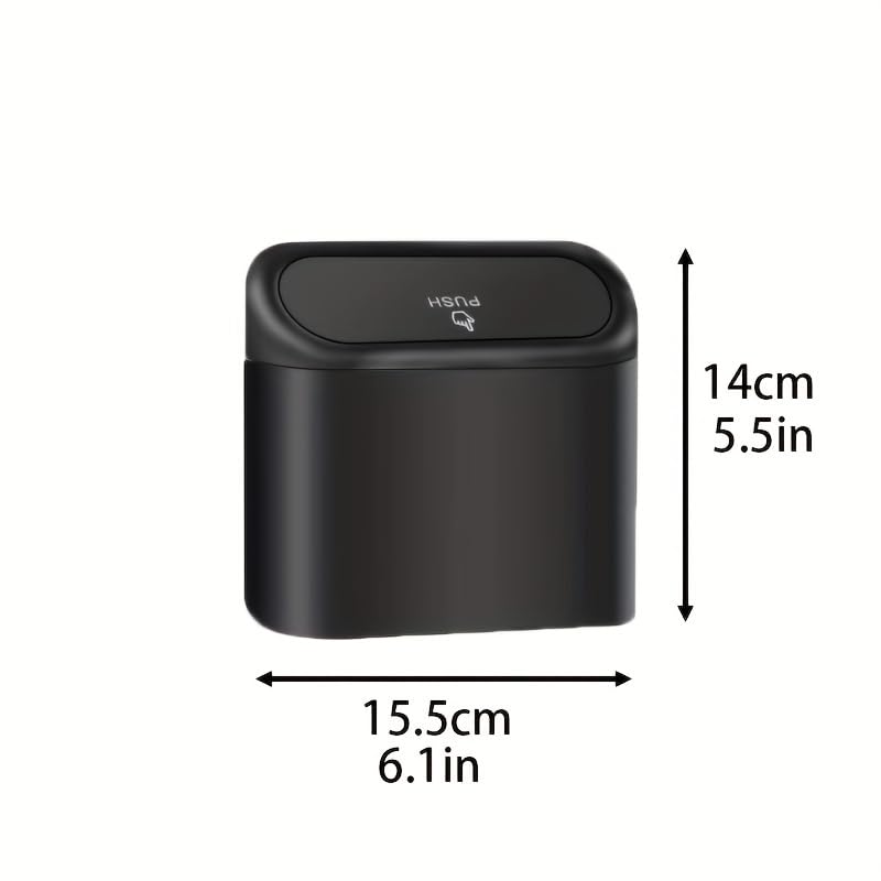 Leak-Proof Mini Car Trash Can with Lid & 5 Packs of 150 Garbage Bags - The Perfect Car Accessory!